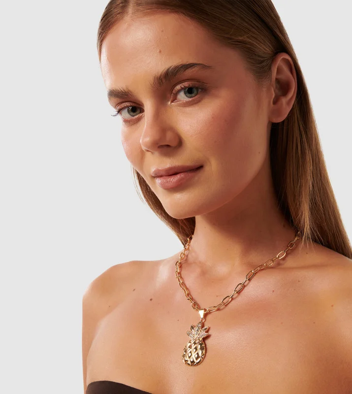 فورايفر نيو SIGNATURE RAYE Pineapple Necklace